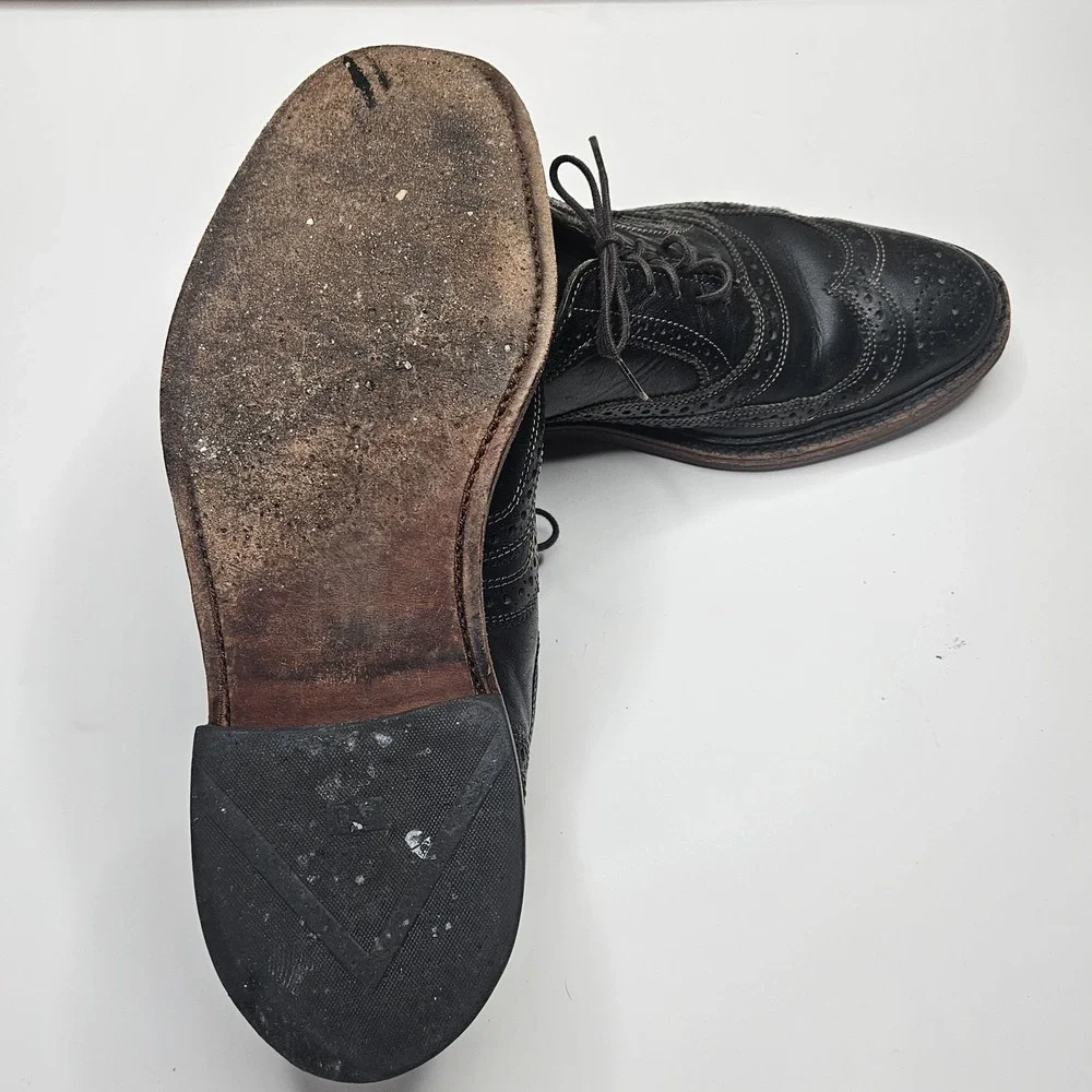 Allen Edmonds McTavish Oxfords Shoes Men's 10.5 D Black Leather Golden Era
